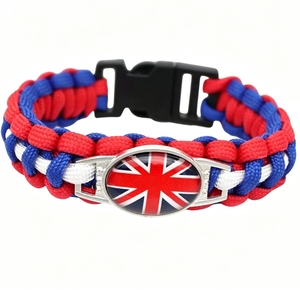 Pulsera de Paracord Personalizada con la Bandera de Costa Rica, Brazalete Trenzado de Supervivencia para Recuerdo de <span class=keywords><strong>Viaje</strong></span> <span class=keywords><strong>a</strong></span> la Playa y Accesorios para Fans - Product Image 2