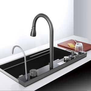 Acier inoxydable 304 <span class=keywords><strong>lavabo</strong></span> fait à la main évier de <span class=keywords><strong>cuisine</strong></span> Wholeset accessoires robinet Vietnam évier de <span class=keywords><strong>cuisine</strong></span> multifonction - Product Image 2