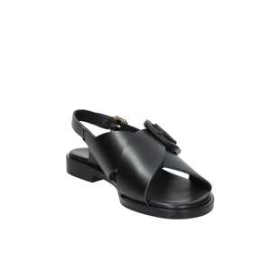 Frau Women's Low Sandal Black 39 <b>Flat</b> Heel 2 Cm - Product Image 4