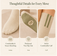 Chaussettes de yoga antidérapantes pour femmes, chaussettes de yoga personnalisées de qualité supérieure, antidérapantes et confortables, chaussettes de pilates personnalisées