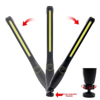 Nouvelle lampe de travail LED COB haute luminosité, lampe d'entretien automobile, rechargeable par USB, étanche, lampe de secours, aimant, indicateur de niveau de batterie