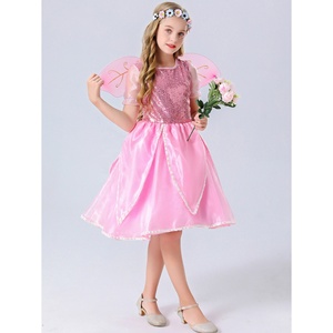 Halloween Kids Princess Dress Girls Cosplay Outfit Little Girl <strong>Winged</strong> Gown Masquerade Stage Performance Costume - Product Image 2