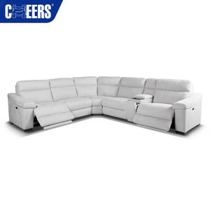 MANWAH CHEERS-Sofá esquinero Seccional de tela eléctrica con carga inalámbrica y almacenamiento para sala de estar - Product Image 1