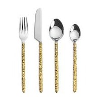 Ensemble de cuillères en acier inoxydable plaqué or, très demandé, finition miroir, luxe moderne, élégant, pour restaurants, prix compétitif