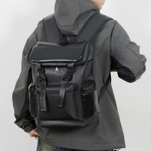 I Will Be 11 Men's Business <b>Backpack</b> <b>15</b> <b>Inches</b> <b>Laptop</b> Capacity Travel Schoolbag Solid Color PVC Material - Product Image 3