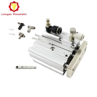 Cilindro Neumático de Doble Acción, Pistón de Aire, Cabeza de Cilindro de Aluminio, Mini Cilindro Neumático Pequeño, Fabricante de Piezas de Cilindros Neumáticos