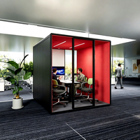 Salle insonorisée professionnelle, Salle de conférence, Cabine insonorisée, Cabine insonorisée pour 6 personnes, Bureau, Studio d'enregistrement