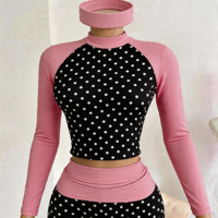 Ensemble loungewear femme nouveau style imprimé mignon avec logo personnalisé, manches raglan longues et short, avec bandeau, respirant