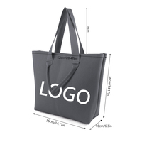 Bolso Tote Tejido para Fin de Semana, MOQ 50, Plazo de Entrega Corto, Logotipo Personalizado, Bolso de Hombro de Gran Capacidad para Viaje
