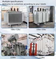 Transformateur électrique triphasé à bobine en cuivre MVHV 0,4 kV immergé dans l'huile