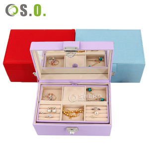 Custom Logo PU Leather jewelry <b>box</b> <b>Ring</b> <b>Box</b> Earring Bracelet Necklace Luxury Mirror Jewelry <b>Box</b> Packaging - Product Image 5