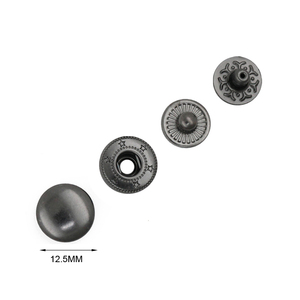 Đen Nickel Fastener <span class=keywords><strong>Snap</strong></span> nút cho Phụ kiện túi xách Áo Khoác Hàng may mặc <span class=keywords><strong>Snap</strong></span> nút kim loại - Product Image 1