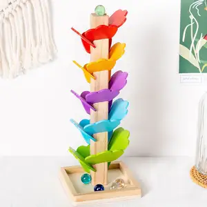 Classroom Waldorf Petals Pipe Rainbow Music Swing Kit Assembly Stacking Blocks Wooden Ball Tower Marble Tree Ball Track Toys