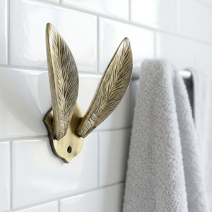 AK Brass Leaf Design Wall <b>Hook</b> Brass Finished <b>Decorative</b> Towel <b>Hook</b> <b>Coat</b> Hanger Wall Hanger Home Decor Hardware - Product Image 3