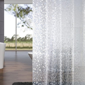 Rideau <span class=keywords><strong>de</strong></span> douche transparent classique en EVA écologique, motif galets, 72x72 pouces, imperméable, résistant à la moisissure, avec 12 crochets pour salle <span class=keywords><strong>de</strong></span> bain - Product Image 1