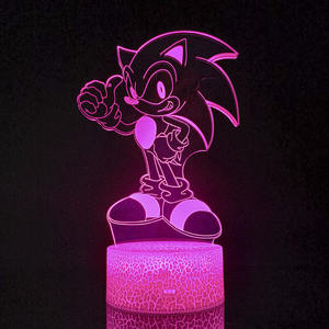 <span class=keywords><strong>Sonic</strong></span> le hérisson série <span class=keywords><strong>veilleuse</strong></span> créative 3D craquelée conception <span class=keywords><strong>veilleuse</strong></span> 7 couleurs acrylique lampe de table - Product Image 5