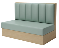 Mobilier moderne pour restaurant commercial Ensemble table et chaise carrées en bois Canapé en cuir Hôtel Salle à manger Café Boutique Sièges de stand