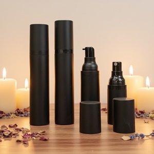 Customized Black Airless <b>Pump</b> <b>Bottle</b> 50ml 30ml 75ml 100ml Round Shape Airless Lotion <b>Bottle</b> for Cosmetics - Product Image 5