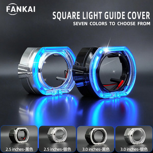 FANKAI 2,5 et 3 pouces, caches de phares LED automobiles décoratifs carrés intégrés Angel Eye, pour phares Bi-Xénon, pour le marché international - Product Image 4