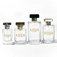 Vente chaude, flacon de parfum en verre rectangulaire personnalisé vide de 30 ml, 50 ml, 100 ml, emballage cosmétique, flacon de parfum, huile essentielle
