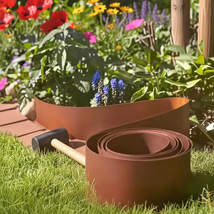 5.5 Inch Heavy Duty Rust Resistant Straight Sturdy Long Strips Corten Steel Metal Garden Landscape Edging for Flower Beds - Product Image 4