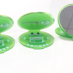 Kingworld Compact Mirror Round Plastic Folding Mini Handheld Makeup Mirror For Home Use Portable Gift - Product Image 3