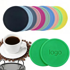 Custom Eco-Friendly <b>Round</b> Rubber Silicone Soft PVC Coaster Cup <b>Mat</b> with Logo Design Heat Resistant Promotional Item - Product Image 4