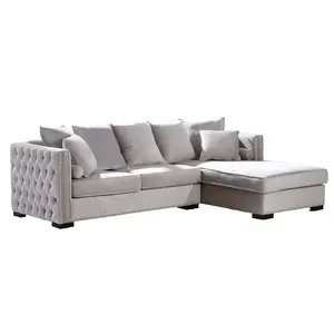Sectional Sectionals Muebles Minimalistas 2021 Velvet Fabric Living Room Sectional Couch Sofas Sectionals Loveseats Sofa