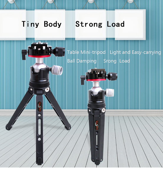 Professional Heavy Duty Mini Table Tripod Stand Factory Direct Aluminum Alloy Material for Digital Video Camera & Phone