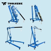 Outil de levage de moteur de voiture bleu pliable de 2 tonnes grue hydraulique grue d'atelier d'usinage