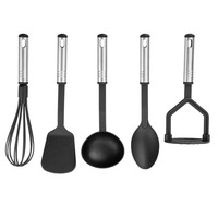 Ensemble d'ustensiles de cuisine, ensemble de spatules en Nylon et en acier inoxydable, cuisine, maison, maison, articles essentiels et accessoires 23 pièces