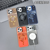 Casing Ponsel Anti Benturan dengan Bingkai Kamera Magnetik, Lapisan Cat Metalik Mewah untuk Apple iPhone 18 Pro Max/17 Air/16 E/15 Plus