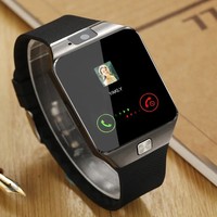 Montre connectée à écran tactile numérique DZ09, bracelet avec caméra, montre connectée Bluetooth, montre téléphone avec caméra et carte SIM