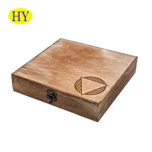 Personalizado De Madeira Charuto Humidor Caixa De Armazenamento pequena lembrança de madeira inacabada humidor gabinete charuto casos/humidificadores