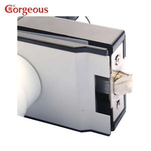 European Ball <strong>Knob</strong> <strong>Black</strong> White Zinc Alloy Glass <strong>Door</strong> Cylinder Lock Tempered Glass Durable Key Operated Anti-Theft Office Central - Product Image 4