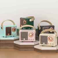 Mini Enceinte Rétro Portable Bluetooth Lecteur Audio pour Cinéma Maison et Activités de Plein Air avec Compatibilité Carte Mémoire