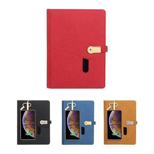 Set de Regalo de Lujo con Logotipo Personalizado, 2 Piezas: Powerbank de Cuero y Cuaderno A5 con Bolígrafo, en Caja - Product Image 2