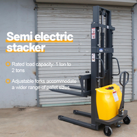 Gerbeur semi-électrique de haute qualité, gerbeur manuel à levage électrique, capacité 1 tonne, 1,5 tonne, 2 tonnes, gerbeur léger