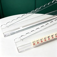 Support magnétique transparent en acrylique pour tuiles de mahjong, règle de placement magnétique, organisateur de jeu transparent pour 4 joueurs