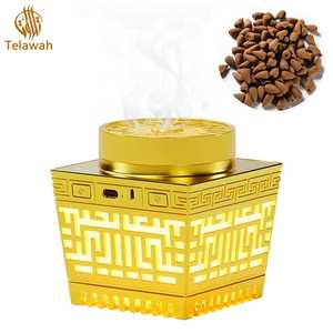 Brûleur d'encens, horloge de prière Azan, lampe, haut-parleur <span class=keywords><strong>Coran</strong></span>, diffuseur musulman, poêle portable, Bukhoor - Product Image 1