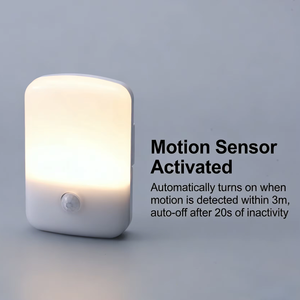 Luz nocturna inteligente con sensor de movimiento, luz nocturna LED de encendido/apagado automático para dormitorio, pasillo, escaleras, color blanco cálido, carga USB, paquete de 2 - Product Image 4