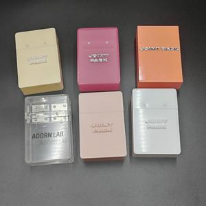 Caja de cigarrillos acrílica de tamaño <span class=keywords><strong>King</strong></span> de 90mm con soporte de bolsillo para cigarrillos de 20 capacidades contenedor de almacenamiento grabado Logo Craft - Product Image 4
