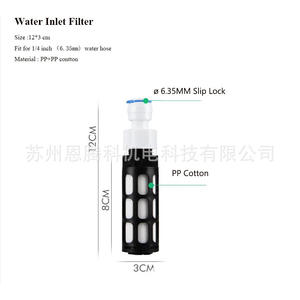 Filtro de agua para sistema de pulverización, 10 micras, PP, 1/4 pulgada, cabezal de filtro autocebante, plástico, fácil instalación - Product Image 2