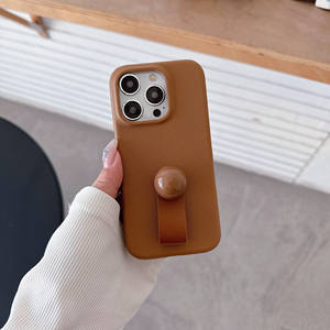 Cross Pu Leather para iPhone 16Pro Phone case 15Max 3D Ball Ring Buckle 14Plus Diseño creativo 13 Funda protectora anticaída - Product Image 1