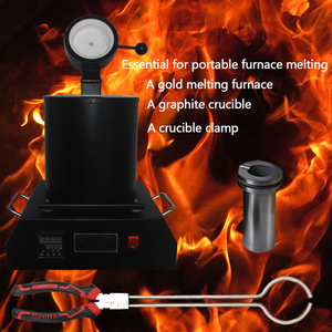 Four à induction portable haute capacité 220V <span class=keywords><strong>pour</strong></span> la fusion de l'or et de l'argent, avec creuset en graphite et bobine chauffante électrique, capacité 1-5kg - Product Image 2
