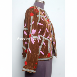 Veste courte en coton brodé en velours de qualité 100% Suzani 2025 Meilleure vente Style bohème Classique Élégant Suzani Fait main - Product Image 1