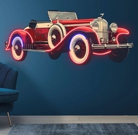 Kustom truk Pickup biru kecil, tanda Neon gaya Vintage Model mobil untuk Dekorasi Rumah & kantor dan pencahayaan
