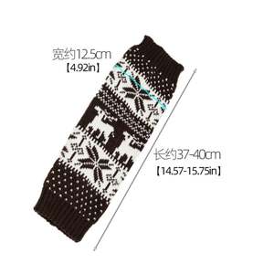 Leggings de punto suave hasta la rodilla para mujer, con estampado de copo de nieve, gruesos y transpirables para uso diario, ideales para otoño e invierno. - Product Image 5