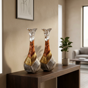 AK latón decorativo cobre oro níquel Metal flor diseñador alto Metal floreros para decoración del hogar - Product Image 1