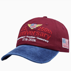 US 250th Anniversary Embroidered Baseball Cap 1776-2026 Independence Day Dad <b>Hat</b> Patriotic USA Flag Adjustable Sun <b>Hat</b> for Men - Product Image 2